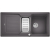 BLANCO CLASSIC NEO 6 S Silgranit PuraDur Szarość skały odwracalny, korek auto., InFino, deska tworzywo, odsączaraka stalowa