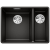 BLANCO SUBLINE 340/160-F Silgranit PuraDur Czarny, lewa, InFino 525984