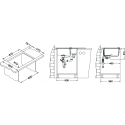 ALVEUS KARAT 10 zlewozmywak szklany czarny lewy