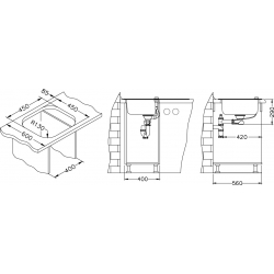 ALVEUS WAVE 20 zlewozmywak szklany czarny odwracalny
