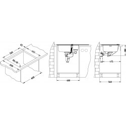 ALVEUS GLASSIX 20 zlewozmywak szklany biały odwracalny