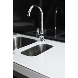 ALVEUS GLASSIX 20 zlewozmywak szklany biały odwracalny