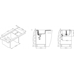 ALVEUS FORMIC 30 zlewozmywak granitowy beton