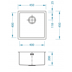 ALVEUSQUADRIX 30 zlewozmywak stalowy MONARCH miedź