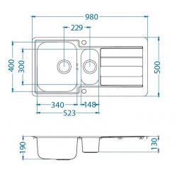 ALVEUS LINE MAXIM 10 zlewozmywak stalowy satynowy