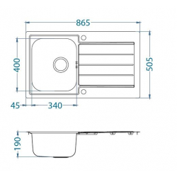 ALVEUS LINE MAXIM 20 FS zlewozmywak stalowy satynowy