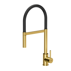 SCARLETT Moveable SteelQ PVD złoty / czarny wąż