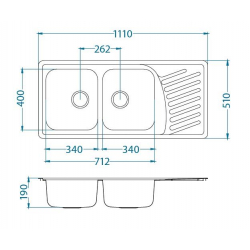 ALVEUS ELEGANT 70 zlewozmywak stalowy satynowy