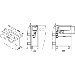 ALVEUS KOMBINO 10 zlewozmywak stalowy brąz podwieszany