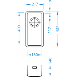 ALVEUS KOMBINO 10 zlewozmywak stalowy satynowy podwieszany
