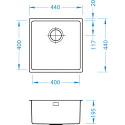 ALVEUS KOMBINO 30 zlewozmywak stalowy satynowy podwieszany