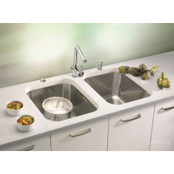 ALVEUS VARIANT 10 zlewozmywak stalowy satynowy wpuszczany o płaskich krawędziach