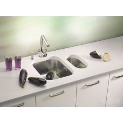 ALVEUS VARIANT 40 zlewozmywak stalowy satynowy o płaskich krawędziach