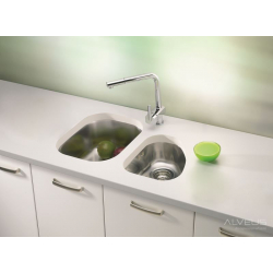 ALVEUS VARIANT 40 zlewozmywak stalowy satynowy o płaskich krawędziach