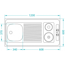 ALVEUS COMBI ELECTRA 120 zlewozmywak z wbudowaną kuchenką