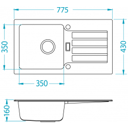 ALVEUS NIAGARA 30 zlewozmywak granitowy beżowy