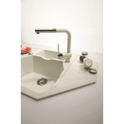 ALVEUS SENSUAL 60 zlewozmywak granitowy biały