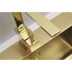 ALVEUS PURE 30 zlewozmywak stalowy MONARCH złoty