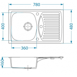 ALVEUS RECORD 30 zlewozmywak granitowy beżowy
