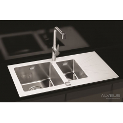ALVEUS KARAT 20 zlewozmywak szklany biały lewy