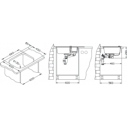 ALVEUS WAVE 30 zlewozmywak szklany biały odwracalny