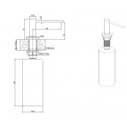 LENA dozownik stal nierdzewna PVD miedziany