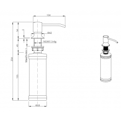 KEIRA dozownik płynu stal szlachetna
