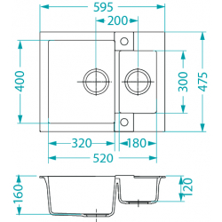 ALVEUS ROCK 80 zlewozmywak granitowy steel