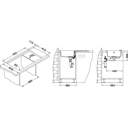 ALVEUS FALCON zlewozmywak granitowy czarny