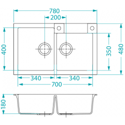 ALVEUS ROCK 90 zlewozmywak granitowy beżowy