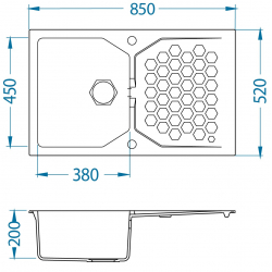 ALVEUS SENSUAL 30 zlewozmywak granitowy twilight