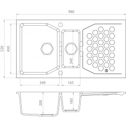 ALVEUS SENSUAL 70 zlewozmywak granitowy pebble