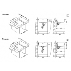 ALVEUS QUADRIX 50 zlewozmywak granitowy pebble