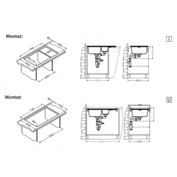 ALVEUS Zlewozmywak granitowy INTERMEZZO 70 beton
