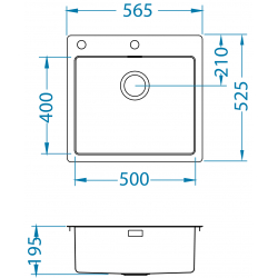 ALVEUS PURE 70 zlewozmywak stalowy