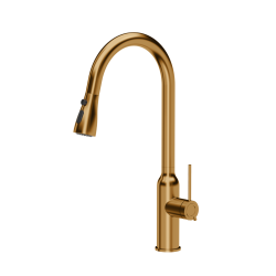 JESSICA Q LINE Pull out shower SteelQ Nano PVD miedź