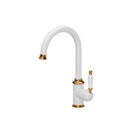 RACHEL SteelQ snow white mat/Nano PVD miedź