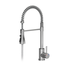 SALMA SteelQ stalowa bateria kuchenna sprężyna stal szczotkowana