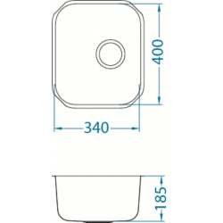 ALVEUS VARIANT 40 zlewozmywak stalowy satynowy o płaskich krawędziach