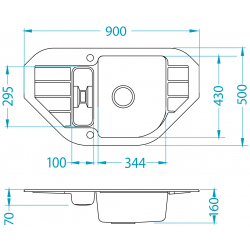 ALVEUS NIAGARA 60 zlewozmywak granitowy czarny