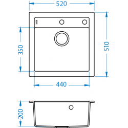 ALVEUS FORMIC 20 zlewozmywak granitowy czarny