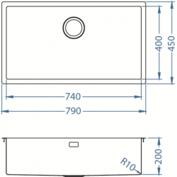 ALVEUS QUADRIX 60 zlewozmywak złoty