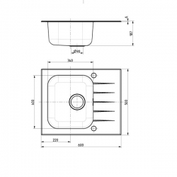 VITRO 10  satyna - czarne szklo