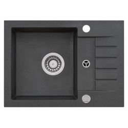 AMARO 30 Zlewozmywak granital kolor czarny 91, z syfonem POP-UP
