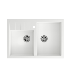 BILL 120 GraniteQ snow white/elementy stalowe