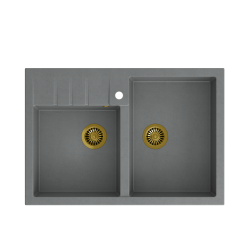 BILL 120 GraniteQ silver stone/elementy złote