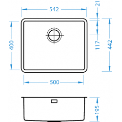 ALVEUS KOMBINO 50 U zlewozmywak stalowy MONARCH złoto
