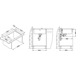 ALVEUS KOMBINO 50 U zlewozmywak stalowy MONARCH brąz