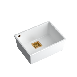 DAVID 50 GraniteQ snow white/elementy miedziane