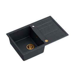 MORGAN 111 GraniteQ black diamond/elementy miedziane